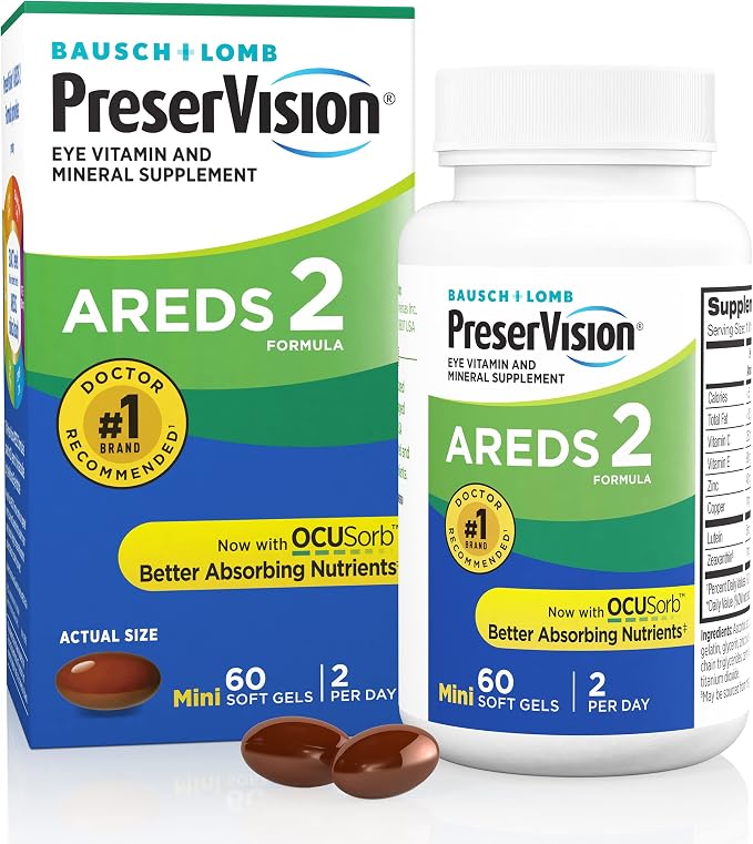 PreserVision AREDS 2 Eye Vitamin & Mineral Supplement – 60 Softgels