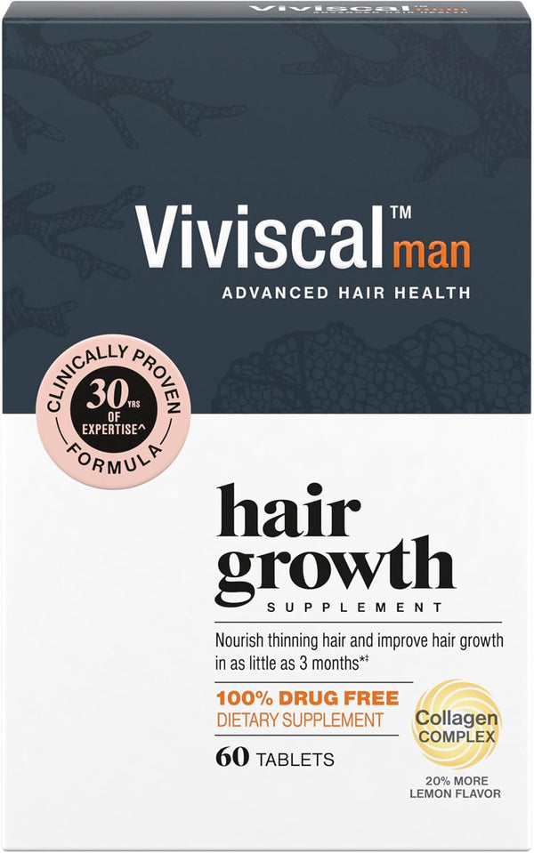 Viviscal Men's Hair Growth Supplements – 60 Tablets (1-Month Supply)