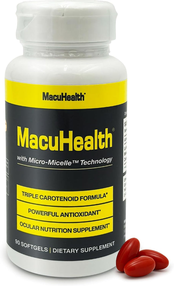 MacuHealth Triple Carotenoid Formula – 90 Softgels, 90-Day Supply